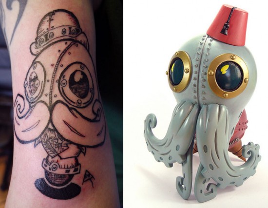 Tattoos inspired by art: Stephan LePodd by Doktor A. Skin canvas by Joey.