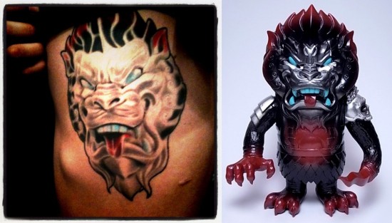 Tattoos inspired by art: Mongolion by Lamour Supreme. Tattoo by Randall Muntz. Skin of Sean-Franc.
