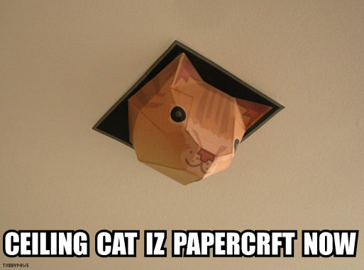 Ceiling Cat Papercraft by Tubbypaws