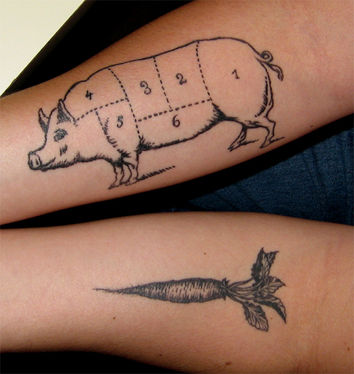Vegan Thug Life Tattoos
