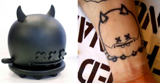 Tattoos inspired by art: Buff Monster by Buff Monster.