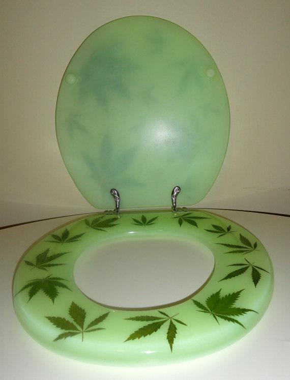 Funky Junky's Pot Pot Marijuana Leaf Toilet Seat
