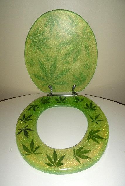 Funky Junky's Pot Pot Marijuana Leaf Toilet Seat