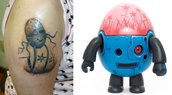 Tattoos inspired by art: Terrarium Keeper by Jeff Soto.