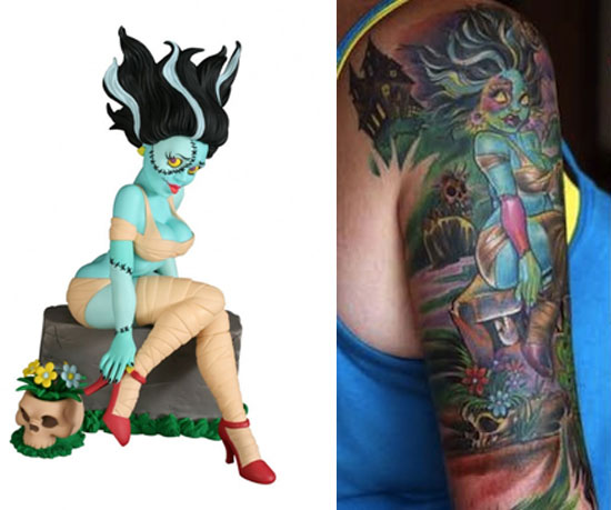 Tattoos inspired by art: The Bride by Joe Capobianco. Tattoo by Joe Capobianco. Flesh canvas by Nichole.