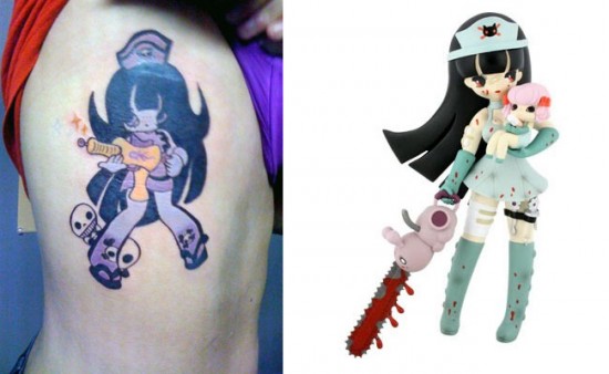 Tattoos inspired by art: Kaori the Nurse by Junko Mizuno.