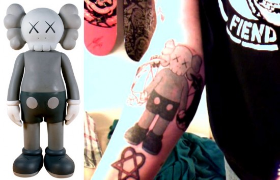 Tattoos inspired by art: Companion by KAWS.