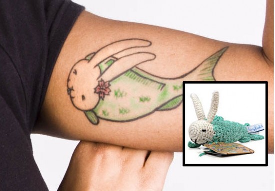 Tattoos inspired by art: Tattoos inspired by art: Bunnyfish by Kozyndan.