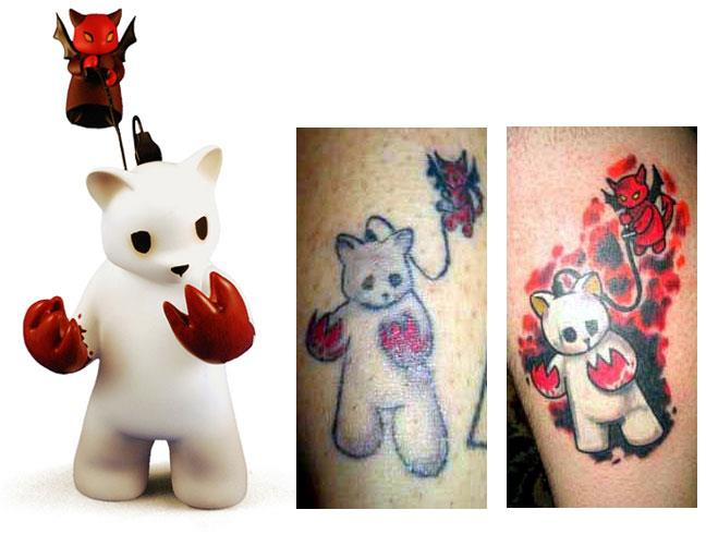 Tattoos inspired by art: Possessed by Luke Chueh. Far right tattoo by Matthew Hays @ Tat-Nice Tattoos (Huntington, WV). Flesh canvas by Dan. - Jeremyriad