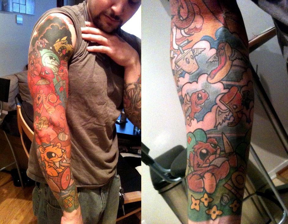 Tattoos inspired by art and toys: Richie's Joe Ledbetter tattoo sleeves