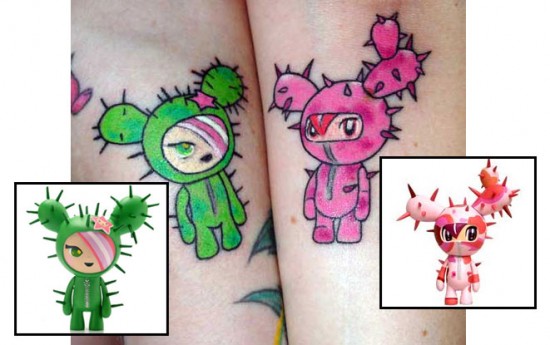 Tattoos inspired by art: Cactus Friends by tokidoki