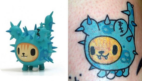 Tattoos inspired by art: Cactus Pup by tokidoki