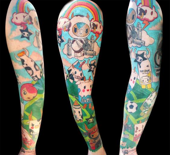 Tattoos inspired by art and toys: Jenny's tokidoki sleeves