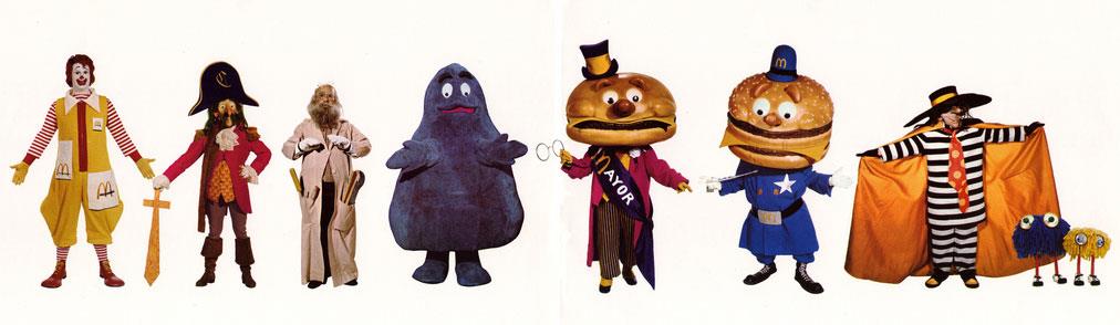 McDonaldlands characters 1970s