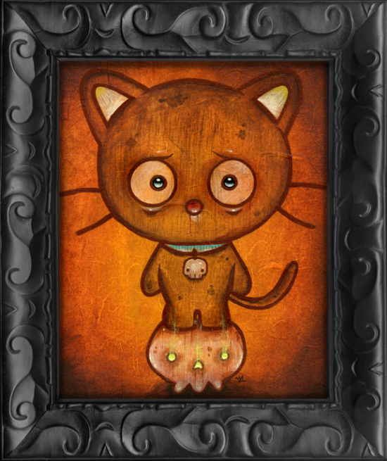 framed Chococat Sickling painting by Yosiell Lorenzo