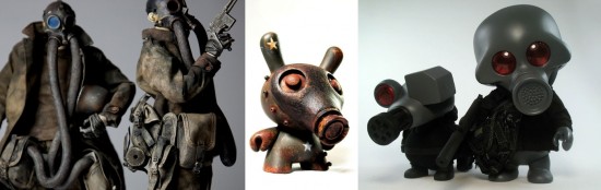Gas Mask Toys by ThreeA, Dril One and Ferg