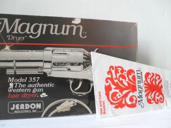 The 357 Magnum Gun Hair Dryer by Jerdon industries 1981