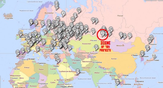 Russian Protest Map