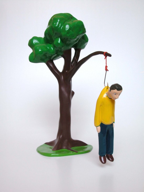 "Hanging Man" sculpture