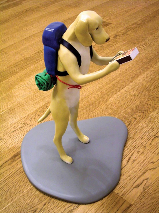 "Dog with Matches" sculpture