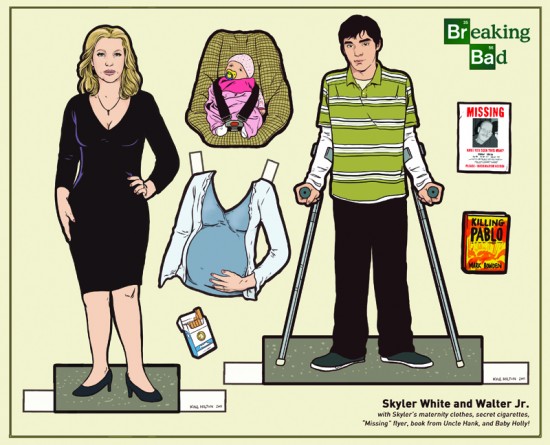 Breaking Bad paper dolls by Kyle Hilton