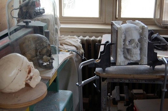 Maskull Lasserre: Human Skull Carved Out of Software Manuals