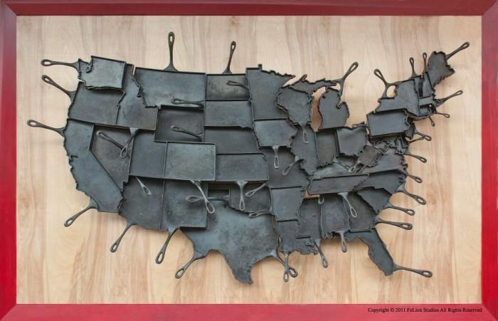Food art Made in America pans by FeLion