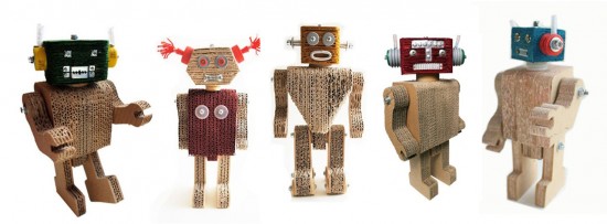 Collectible cardboard robots or cat scratchers?