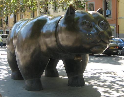 Fernando Botero's bronze El Gato