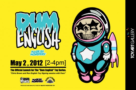 Ron English x Chris Brown DUMENGLISH astronaut vinyl toy