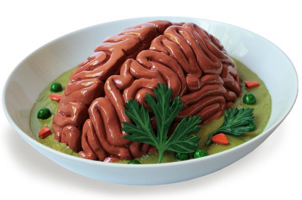 Pea soup with sausage (Snert) brain food art by Sarah Asnaghi