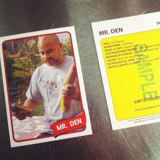 Mr. Den's card for Art Hustle Series 3.