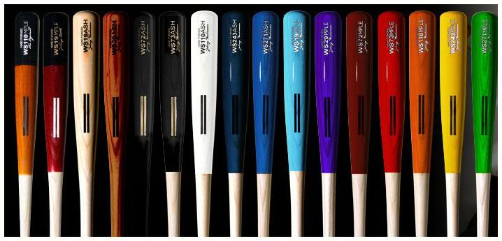 Colorful Wooden Baseball Bats by Warstic