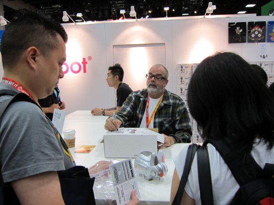 Frank Kozik signing at Kidrobot during Comic-Con 2012