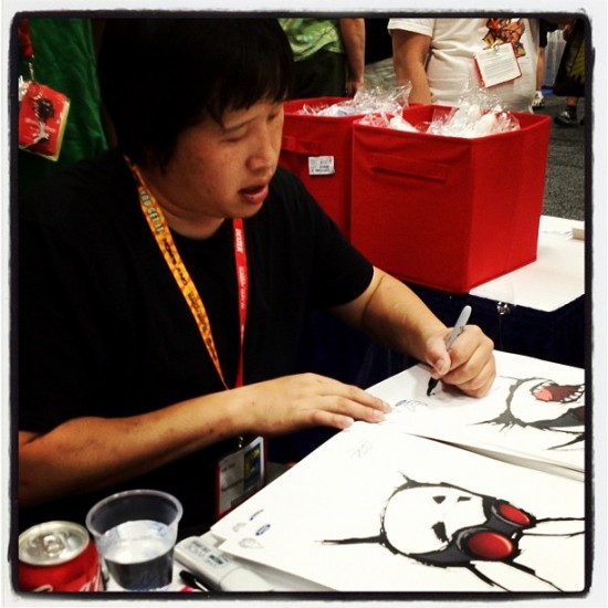 Luke Chueh signing at Giant Robot