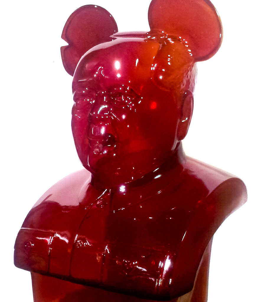 Clear Red Mao Bust by Frank Kozik x Veracious Vinyl