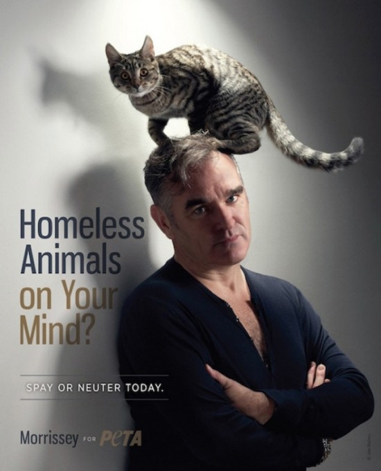 Morrissey and Cat Friend for PETA