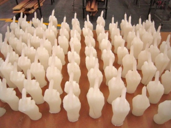 Middle Finger Candles by Nao Matsumoto