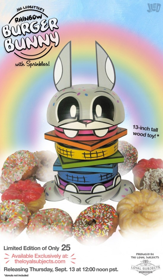 Rainbow Burger Bunny by Joe Ledbetter x Loyal Subjects
