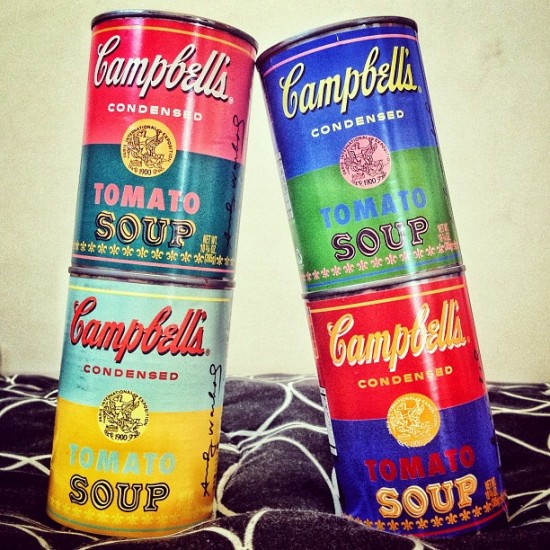 Andy Warhol x Campbell's soup cans. Photo by @fivefoottharp.
