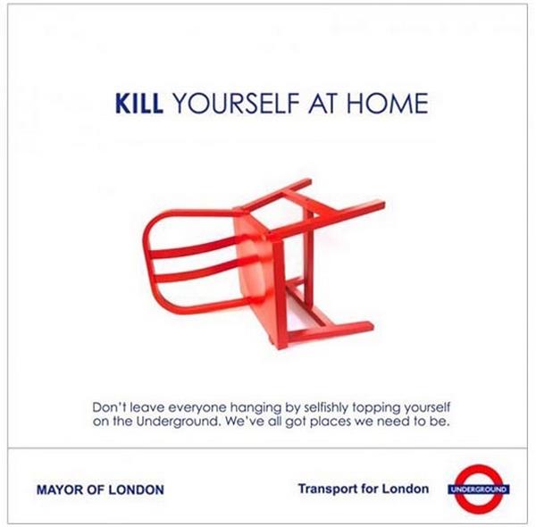 Kill Yourself at Home Considerate Suicide Posters by Elvis Communications