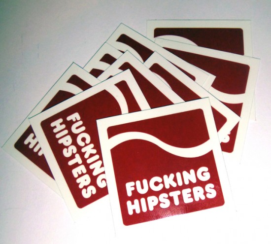 Fucking Hipsters stickers by Abe Lincoln Jr.
