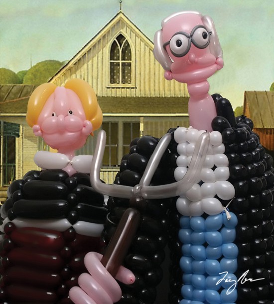 American Gothic airigami American Gothic airigami