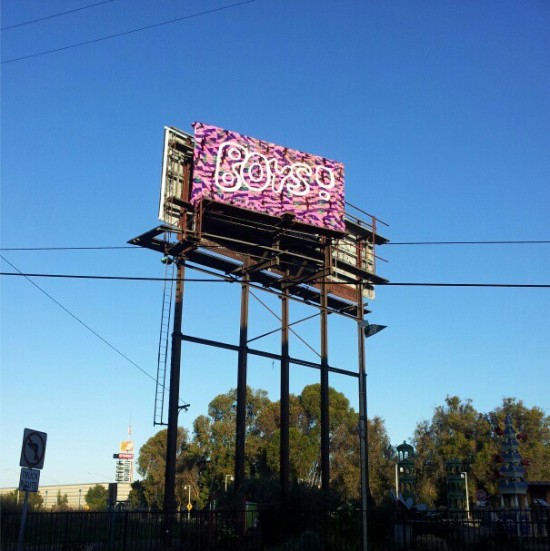Olek billboard in Oakland