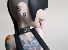 Three Times Never Tattoo girl toy by Marcos Lorenzo