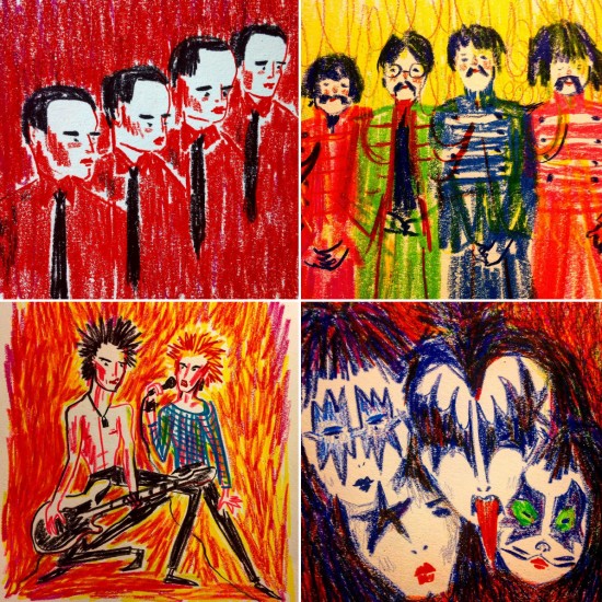 Kraftwerk, The Beatles, Sex Pistols, KISS by Nathan Jurevicius