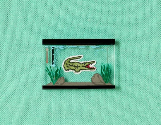 Japanese aquarium pin brooch