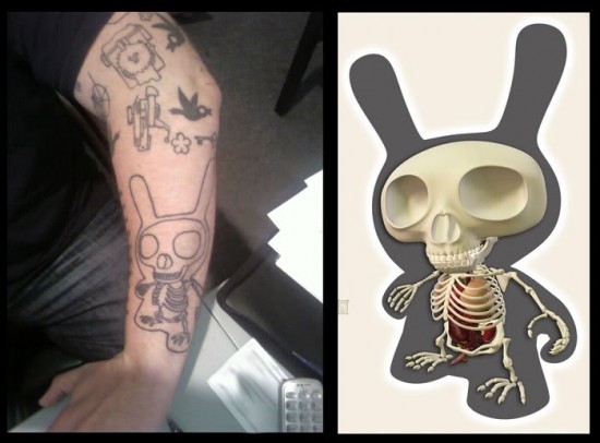 Tattoos inspired by art: Dissected Dunny by Jason Freeny.