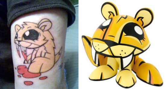 Tattoos inspired by art: Cutter by Joe Ledbetter.