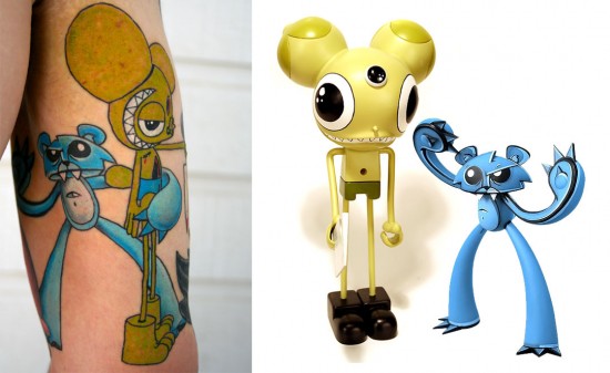 Tattoos inspired by art: Space Monkey by Dalek & Ringo by Joe Ledbetter. Tattoo by Wil @ Randy Adams Tattoo Studio (Ft. Worth, Texas). Flesh canvas by Jeff.